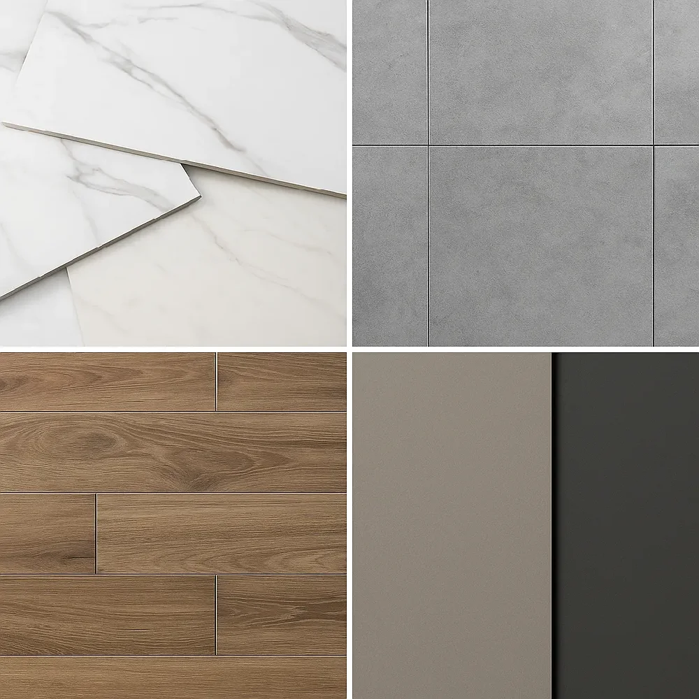 varijante pločica mermer, drvo, kamen